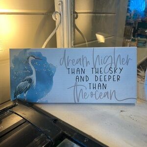 Inspirational Blue and White Heron Wall Art